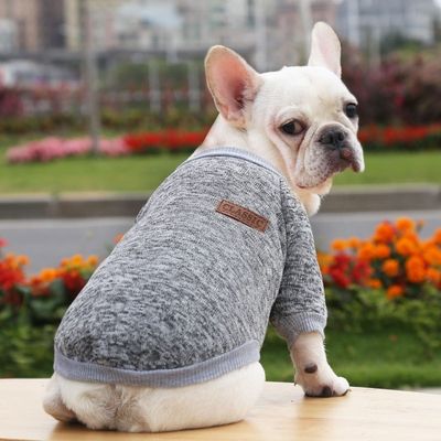 XS-XXL Одежда для щенков Зимняя тёплая одежда для домашних животных Полиэстер трикотажный собачий свитер для щенка