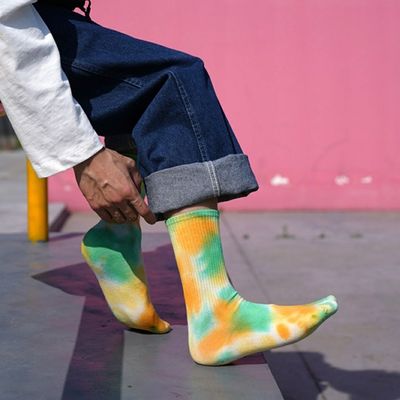 UNISEX 37-44 EU размер галстук краситель тонкий цвет конфеты печать на заказ хлопчатобумажные спортивные носки