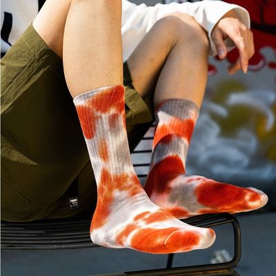 UNISEX 37-44 EU размер галстук краситель тонкий цвет конфеты печать на заказ хлопчатобумажные спортивные носки