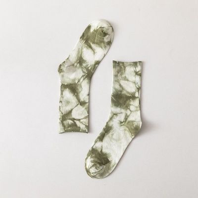 20 цветов Crew Oem Tie Dye Unisex носки Пахта Полиэстер Спандекс Спортивные носки Прямая поставка