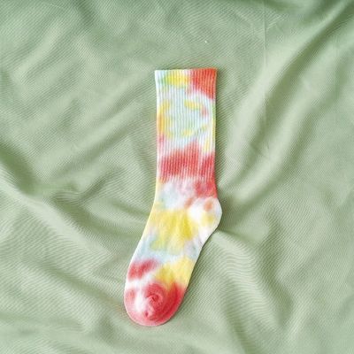 20 цветов Crew Oem Tie Dye Unisex носки Пахта Полиэстер Спандекс Спортивные носки Прямая поставка