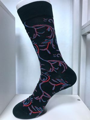 Длинные мужские носки, изготовленные из 5% спандекса и с красочным дизайном