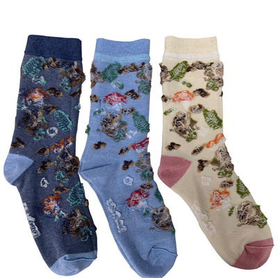Настройка Jacquard дизайн Чулки для экипажа Милый и забавный мультфильм для взрослых унисекс
