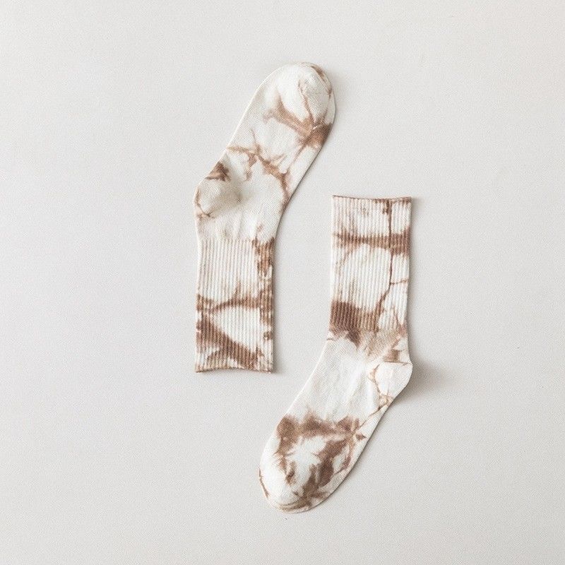 20 цветов Crew Oem Tie Dye Unisex носки Пахта Полиэстер Спандекс Спортивные носки Прямая поставка